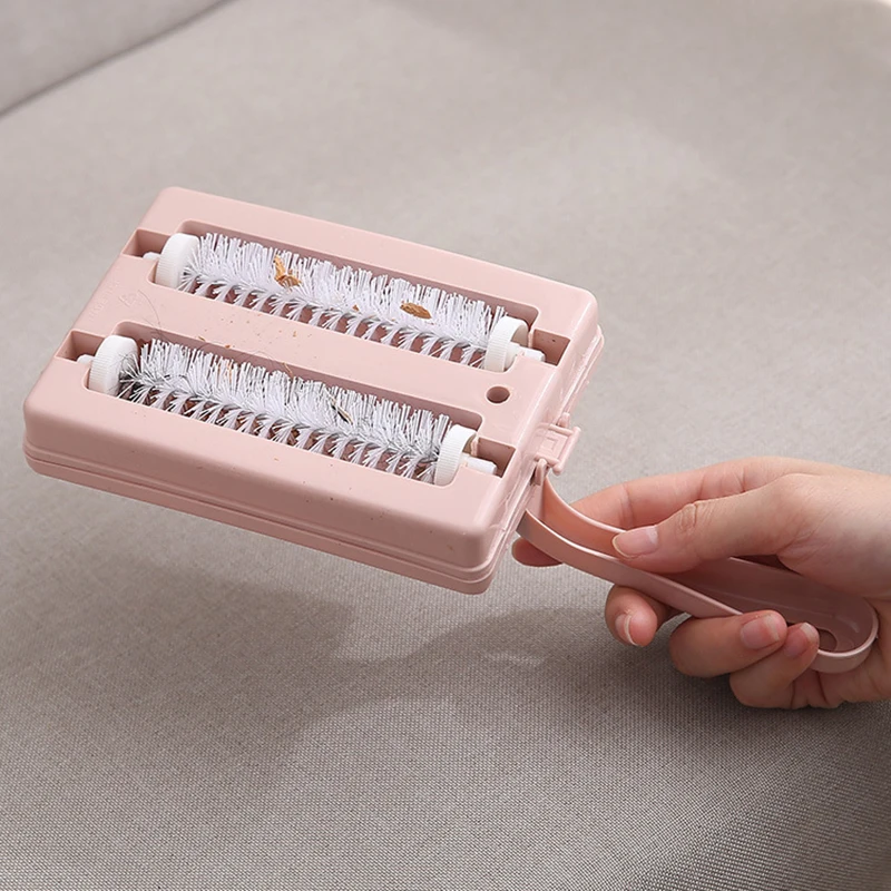 Brosse De Nettoyage Manuelle Des Miettes De Tapis, Balayeuses à Double Rouleau Pour La Maison, La Chambre, Le Bureau, Le Canapé