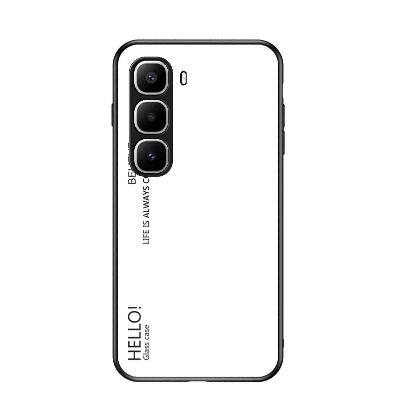 Gradient Tempered Glass Hard Back Protective Case with Bumper