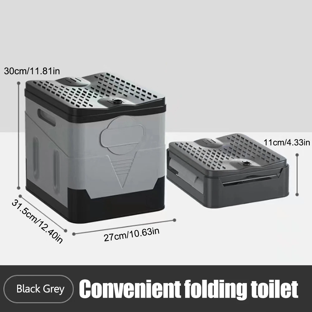 Car Toilet Bucket Trash Can Portable Toilet Stool for Tour Emergency Self-driving for Car Truck Camping Hiking Fishing Long Trip 6