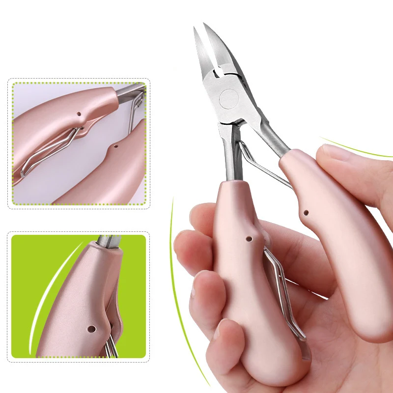 Toe Nail Clipper Dead Skin Remover Nail Correction Nippers Ingrown Toenail Cuticle Scissor Edge Cutter Pedicure Care Tool 1PC