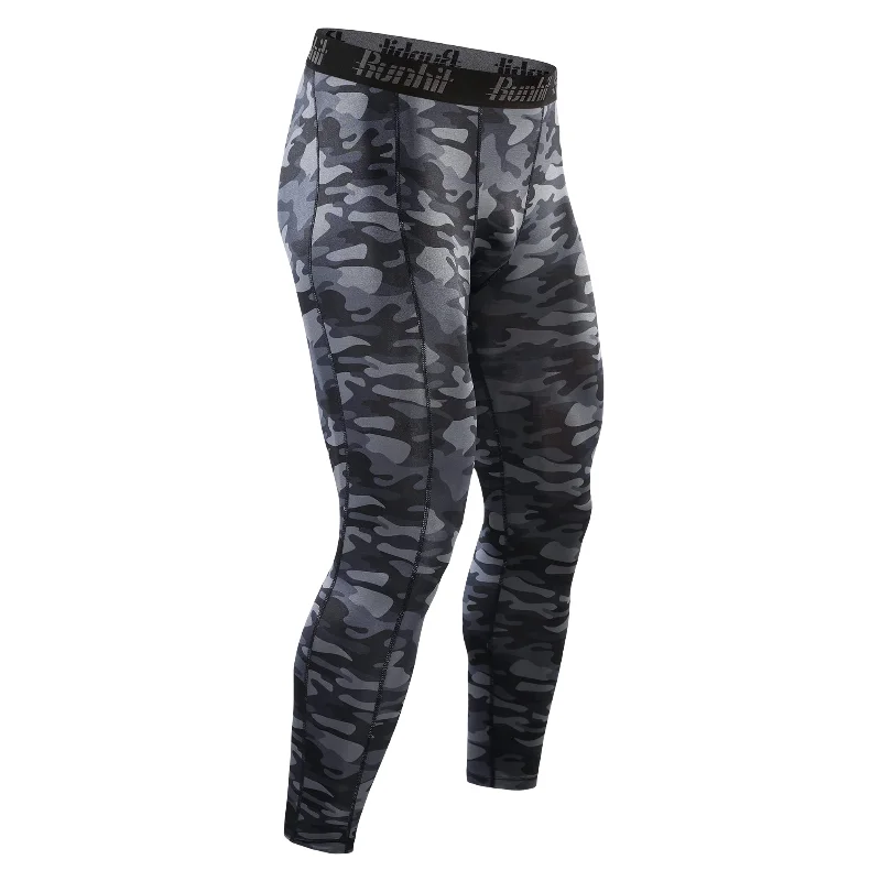 Compression Pants Men's Running Tights Sports Exercise Yoga Gym Leggings Two-pack