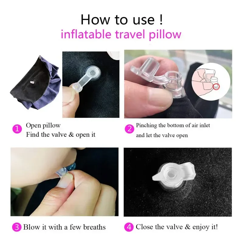 Multifunctional Inflatable Long Body Pillow Lumbar Leg Yoga Pillows Travel Positions Support Air Cushion Quickly Asleeping 3