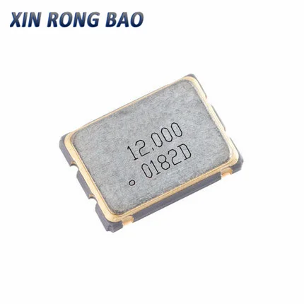 5PCS 5*7mm 7050 4 pins SMD Oscillator 12MHz 12M 12.000mhz Active Crystal Oscillator