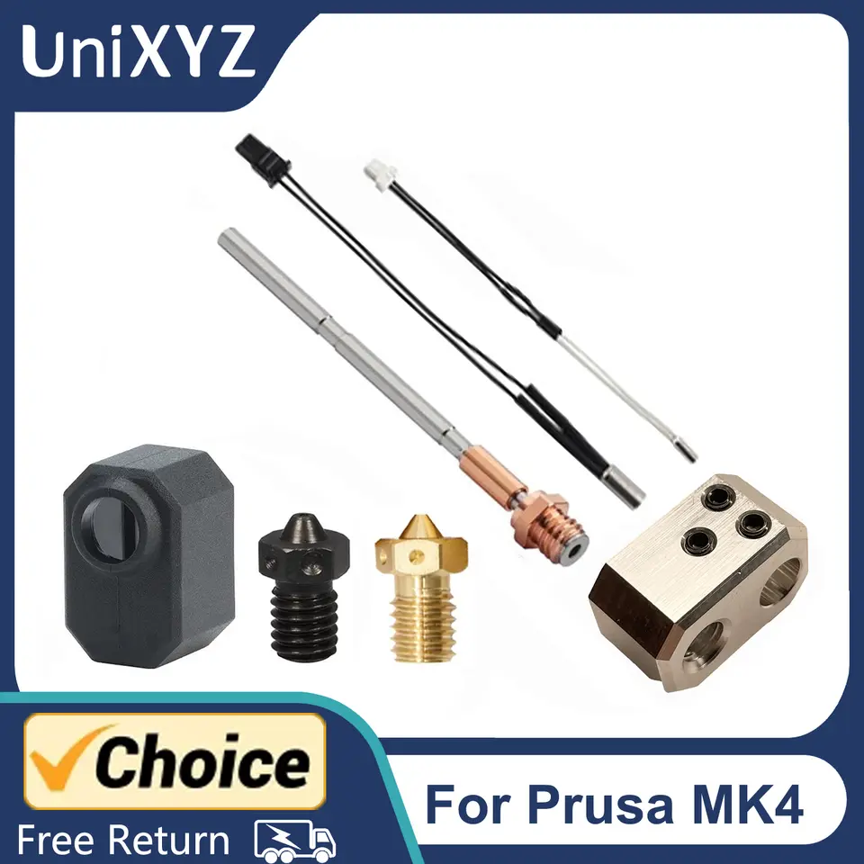 For Prusa MK4 Hotend with Heater Cartridge Heating Block Hardened Steel Nozzle for Prusa M4/ XL Hotend Extruder Parts image 1