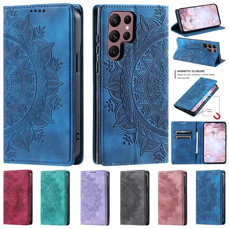 Totem Flip Magnetic Leather Wallet Case