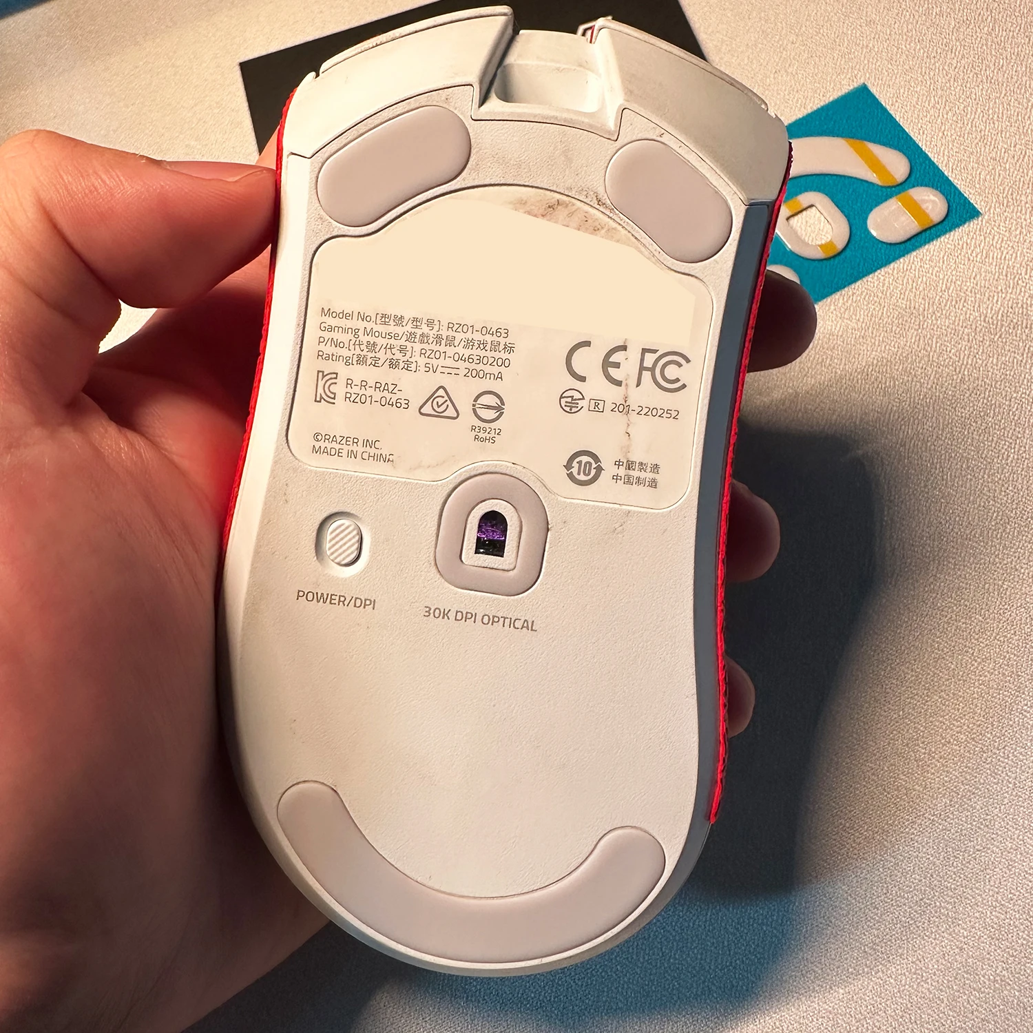 Estrutura Composta Patins para Mouse Pés para Vgn Razer Deathadder v3 Pro Viper Mini se g Pro x Superlight o Mesmo Que o Original Conjunto rs - Imagem 4