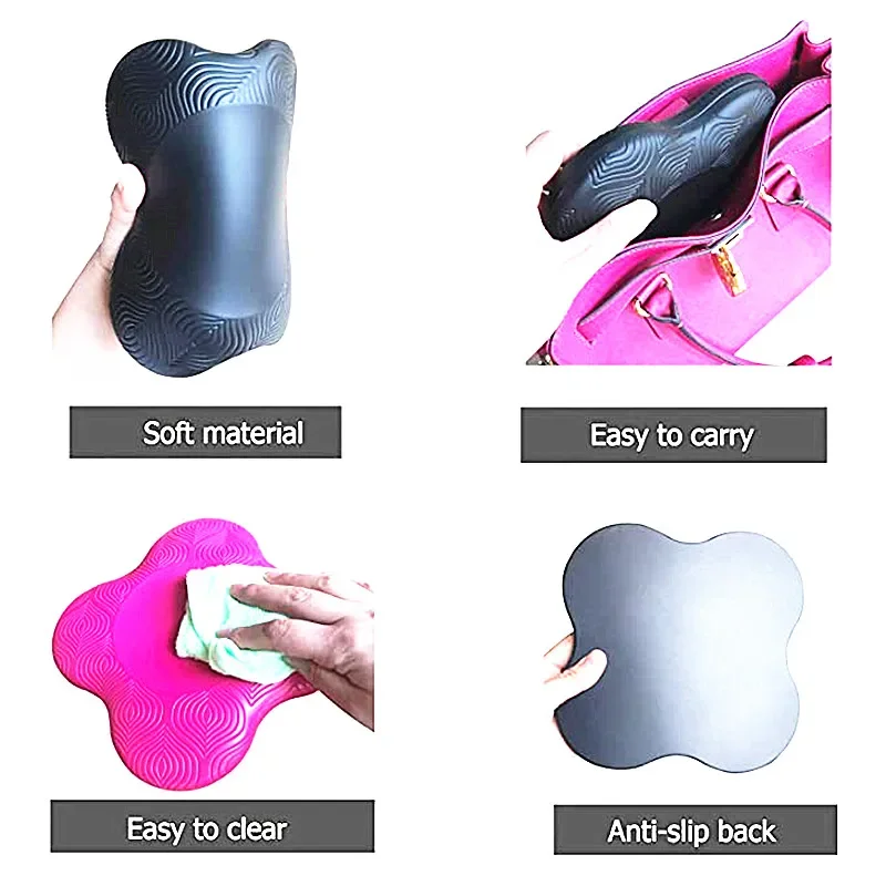 2 Ginocchiere Yoga LAVA - Cuscini Antiscivolo Per Ginocchia E Gomiti - Fiore Rosa