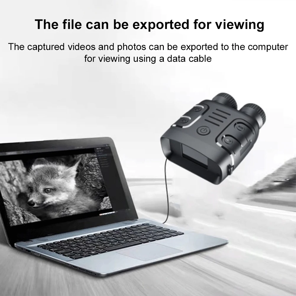 HD 1080P Infrared Digital Night Vision Binoculars 2.4-inch Screen Infrared Binoculars 5 X Digital Zoom for Outdoor Camping