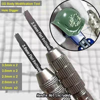 Mecha Body Modification Tool Flat Bottom Hole Digger 1.5/2.0/2.5/3.0/3.5mm 1