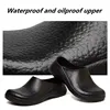 STRONGSHEN Men Waterproof Oilproof Chef Shoes Hotel Kitchen Anti-Slip Work Shoes Restaurant EVA Garden Clogs Working Flat Shoes 3