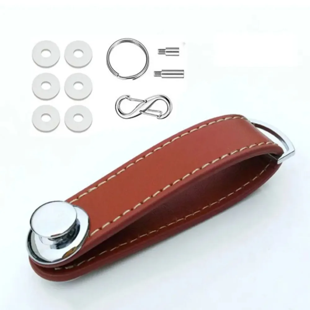 Key Wallet Car Key Pouch Bag Case Holder Chain Ring Collector Housekeeper Pocket Organizer Smart Leather Keychain