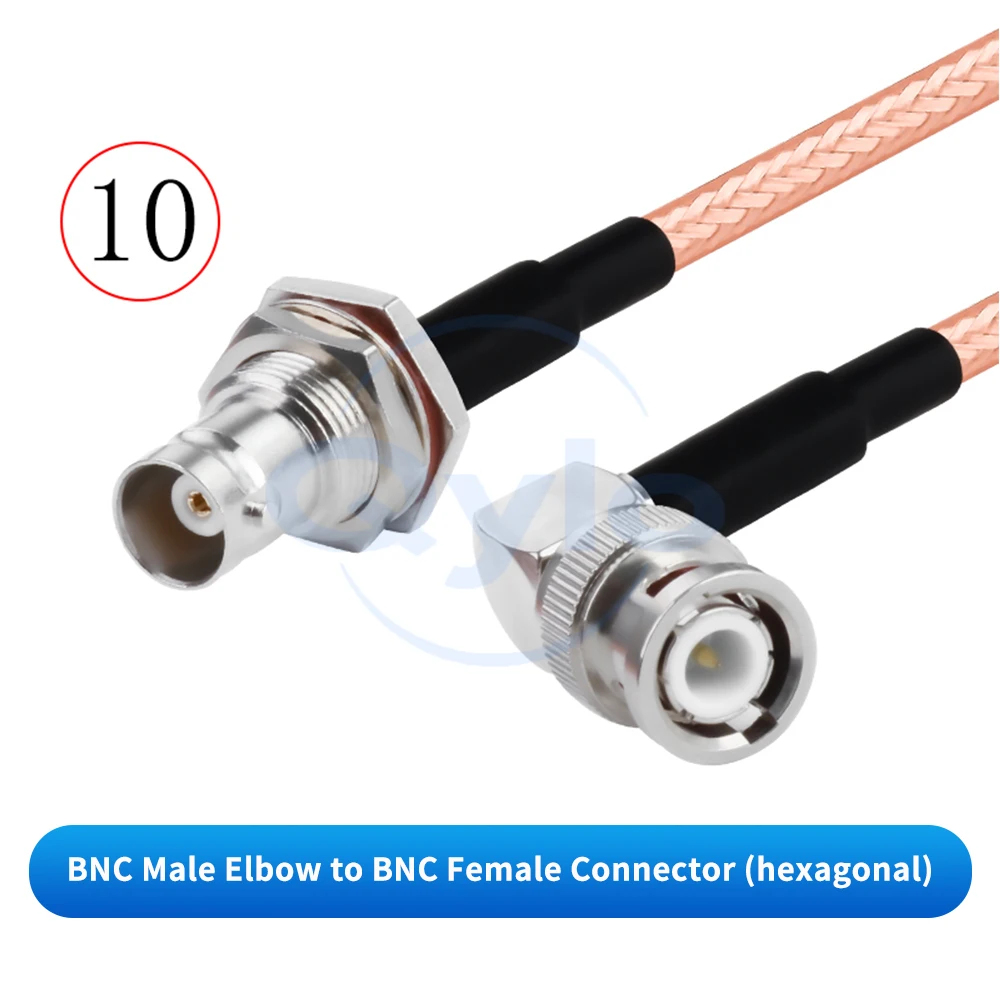 RG142 Versilbertes, doppelt geschirmtes HF-Kabel, BNC auf BNC-Stecker-Buchse, Adapterkabel, BNC auf BNC-Verlängerungskabel (1 Stück) – Detail 12