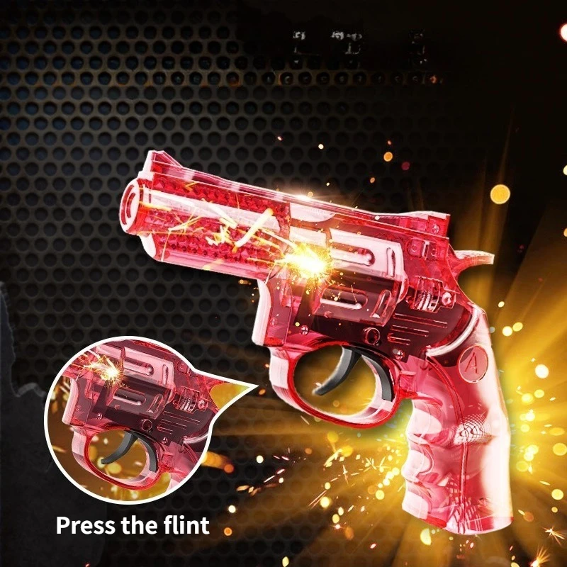 Lichtgevend transparant revolver speelgoedpistool met lichteffect_voghion.com