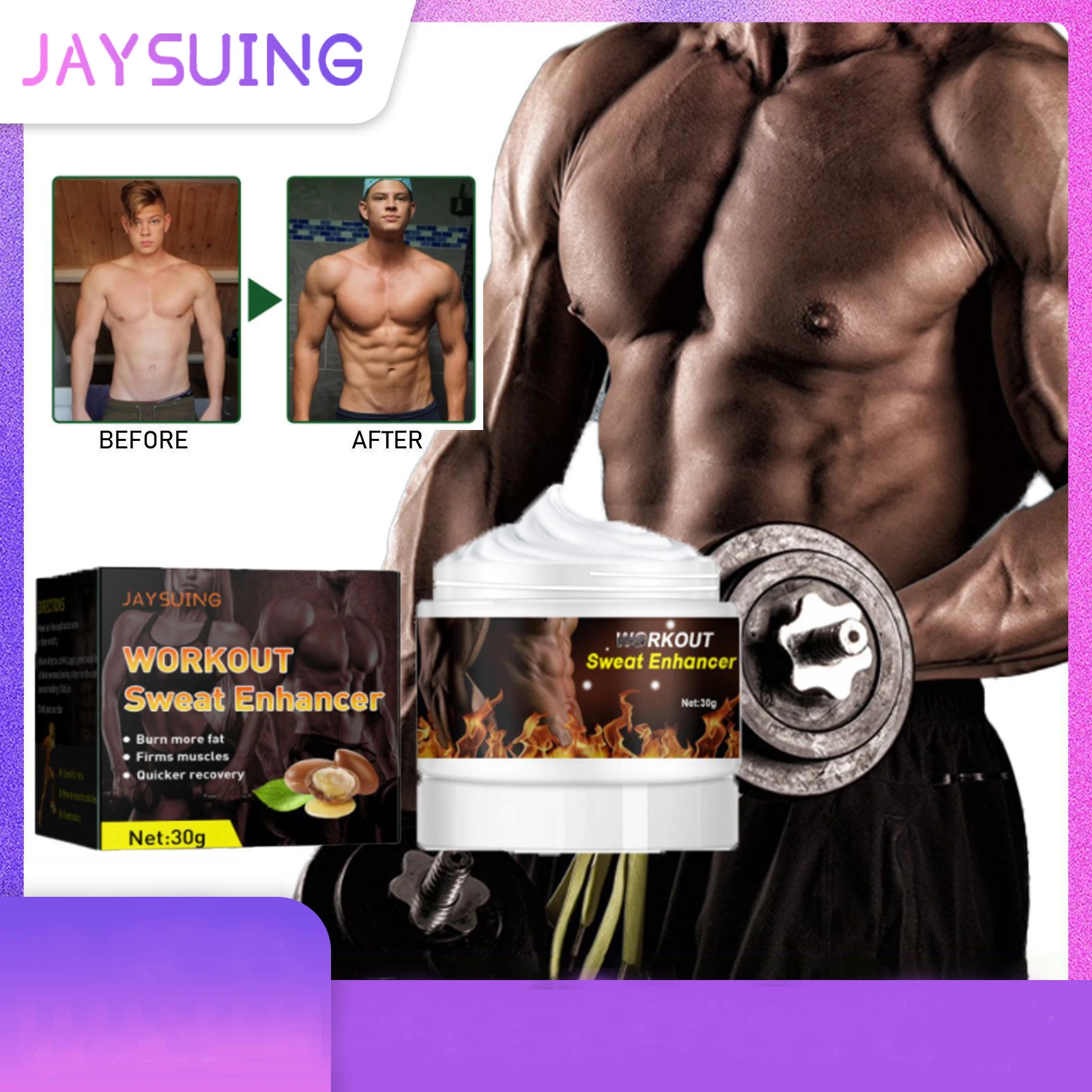 

Abdominal Cream Men's Abdominal Cream Strengthening Muscle Firming Shaping and Shaping Exercise Sweating and Heating Cream