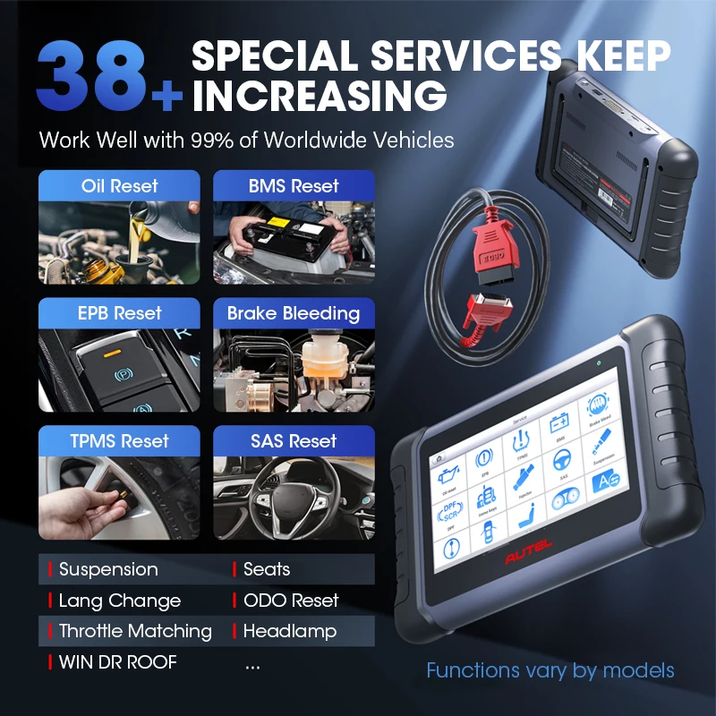 Autel MaxiCOM MK808S OBD2 Scanner Automotivo Car Diagnostic Tool OBD 2 Scanner Active Test Code Reader Key Coding Tool 4