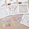 1sheet Star & Moon Face Gems Jewels Stickers Heart Shiny Rhinestone Eye Makeup Temporary Tattoos Decoration For Music Festival 2