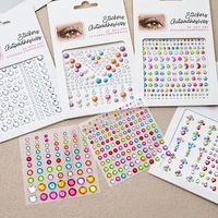 1sheet Star & Moon Face Gems Jewels Stickers Heart Shiny Rhinestone Eye Makeup Temporary Tattoos Decoration For Music Festival 2