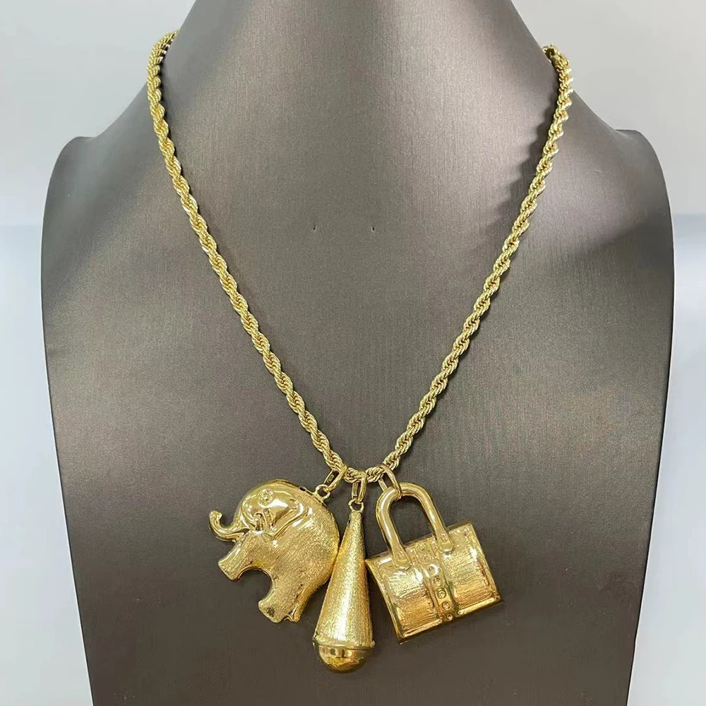 Dubai Gold Plated Necklace Boutique Jewelry Set Fashion Jewelry For Men And Women Daily Wear or Children Jewelry Set Gift - Image 6