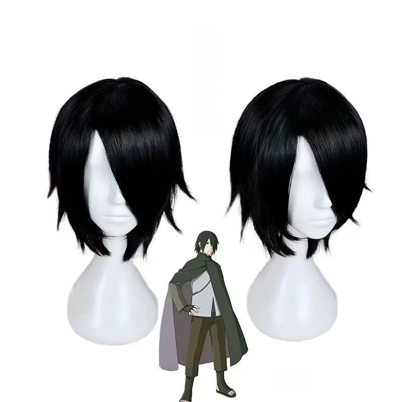 Boruto Sasuke Uchiha Short Straight Wig Cosplay