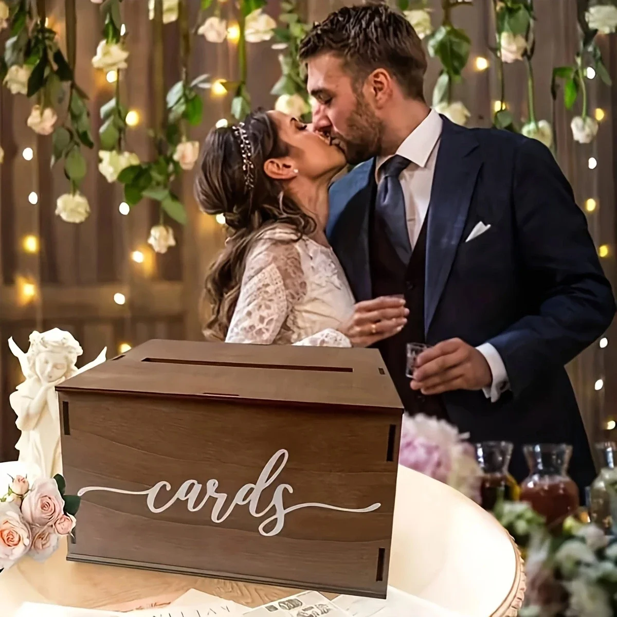 Wedding Wooden Card Box Rural Style Decorations Gifts and Money