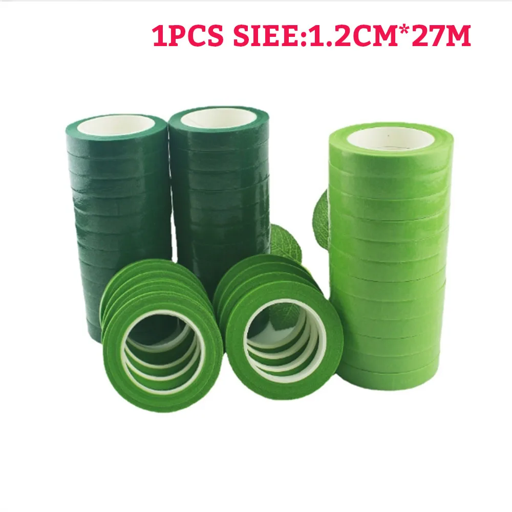 Eco-Friendly Floral Design Kit: Green Flower Stem Sticks with Self-Adhesive Floriculture Tape