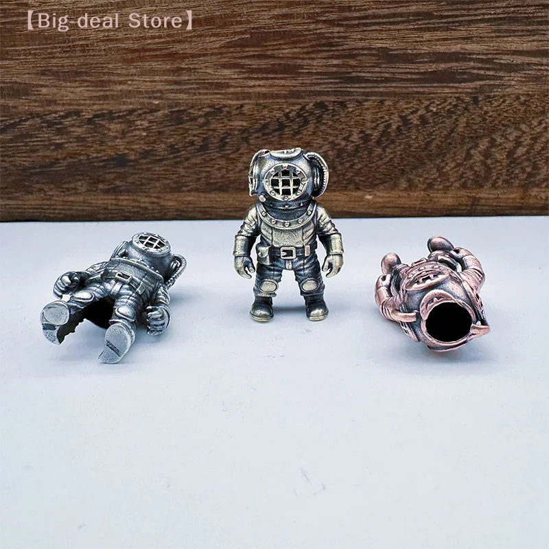 【M】다이버 피규어 황동 나이프 비즈 EDC DIY 직조 팔찌 끈 펜던트 액세..