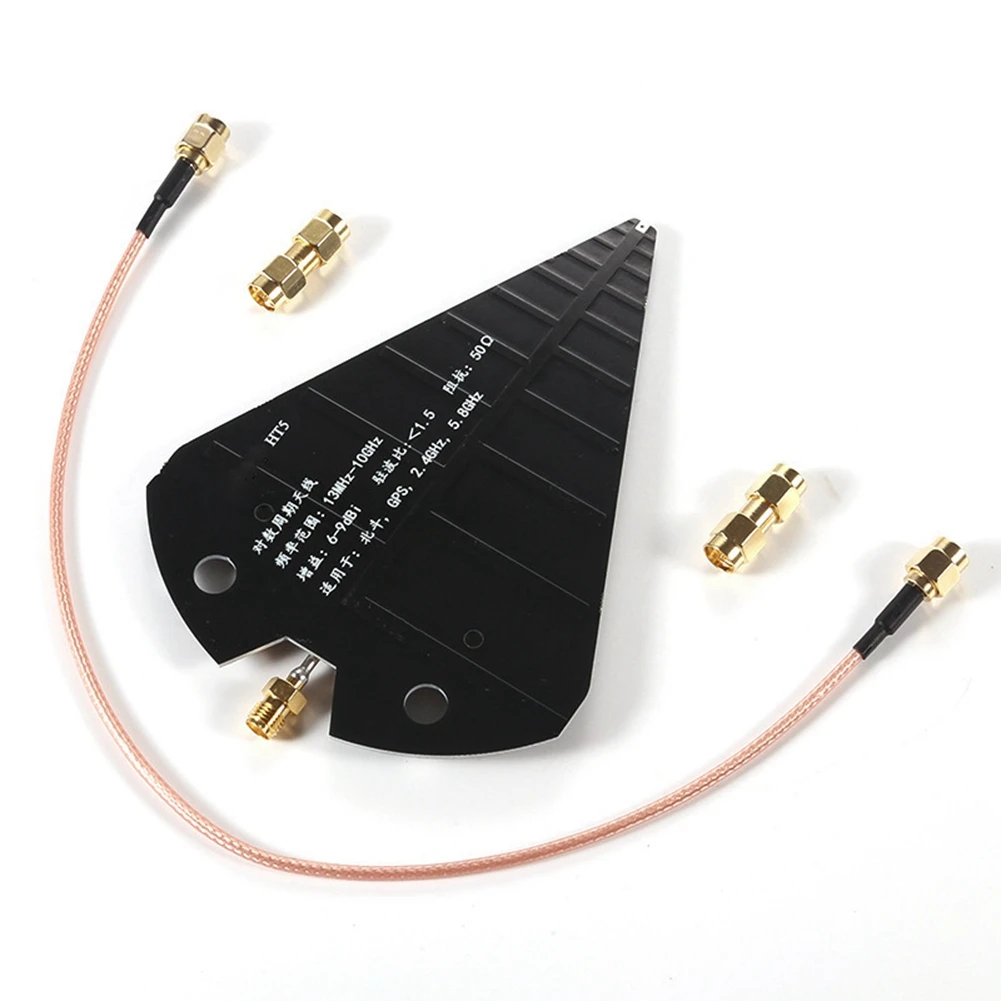 BG-HT5 로그 주기 안테나 1.3-10Ghz 광대역 지향성 안테나 고이득 6-9Dbi 50Ω VHF UHF SHF 베이더우 GPS용