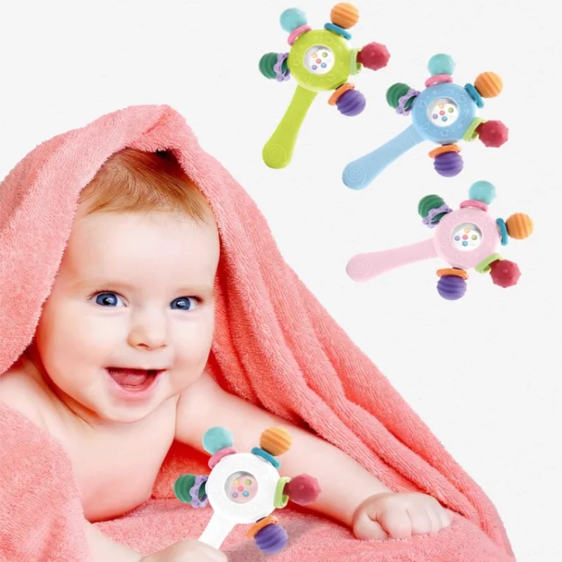Baby Teething Toys Silicone Teethers BPA Free Silicone Baby Sensory Teether Toys for Babies 0-6 Month Montessori Educational Toy - 2