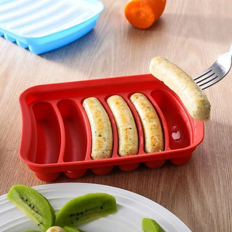 Sausage Mold Sausage Stuffer 6 In 1 Sausage Machine DIY Mold Making Hot Dog Handmade Ham Silicone Mold Baby Food Machine Kitchen Cooking Gadgets