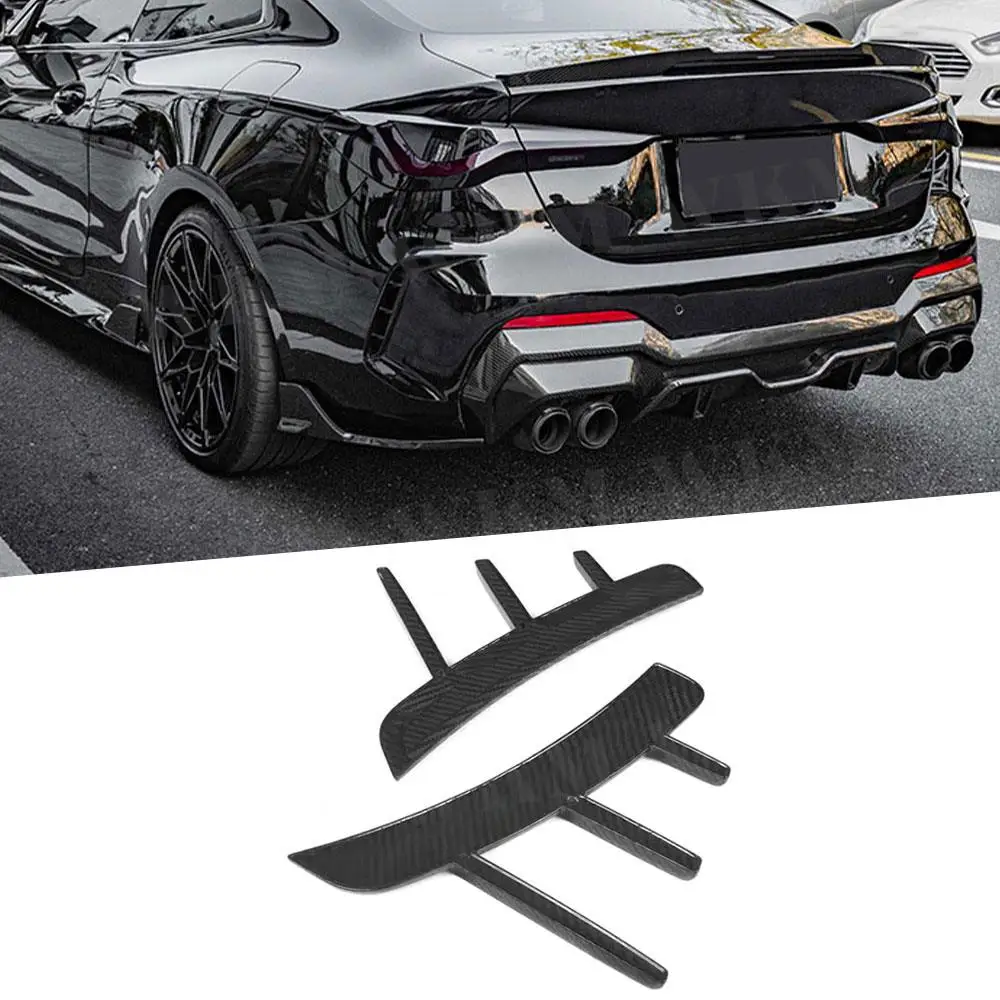 

Dry Carbon 2Pcs/Set For BMW 4 Series G22 G23 Coupe 2021 +Rear Bumpers Lip Air Vent Trim Spoiler Canards Splitters Car Styling