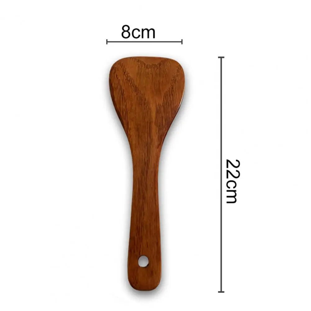 22cm Wood Rice Paddle Long Handle Wooden Rice Spatula Spoon Shovel Lacquerless Pan Cooking Tableware Kitchen Utensil Gadget