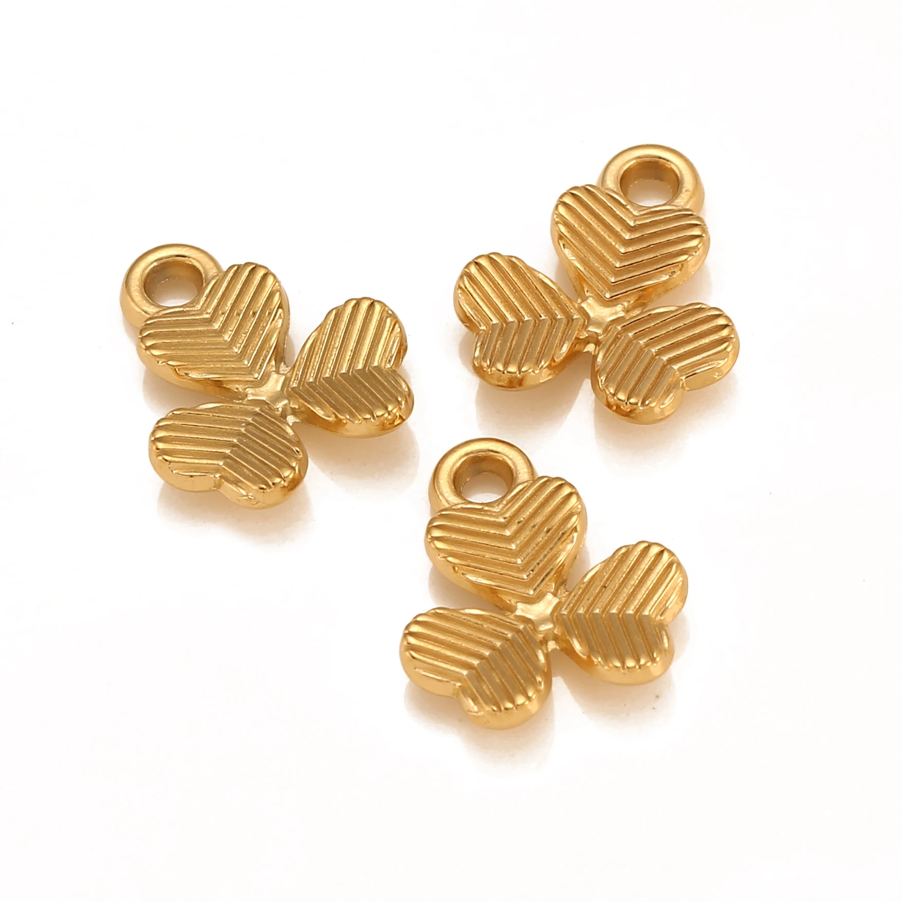 3pc Classic fashion Lucky Four Leaf Clover Charms Pendants for Making Necklace Earrings Bracelet DIY Handmade Craft Jewelry Gift