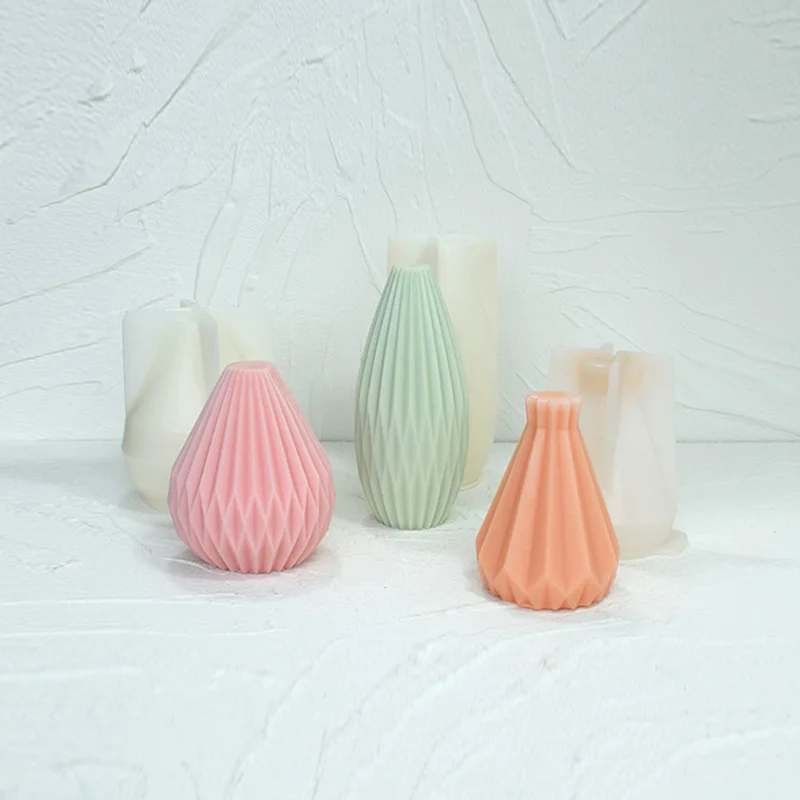 

Трехмерная Геометрическая ваза в форме оригами, силиконовая форма для ароматерапии, свечи, сделай сам, зеркальный пластырь, полимерные украшения, абразивный т