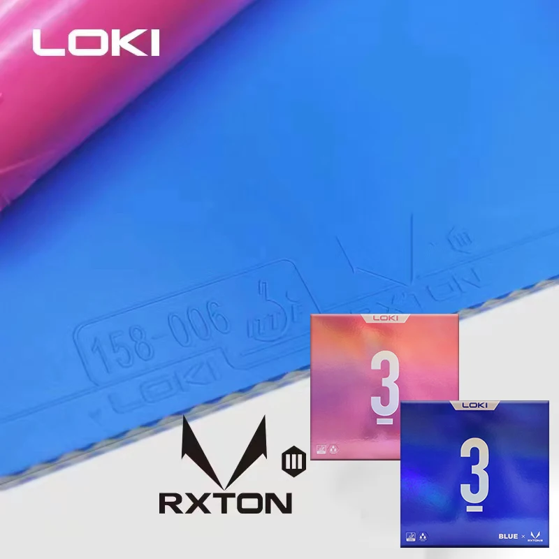 LOKIRXTON3TableTennisRubberPimplesInStickyColorfulPingPong