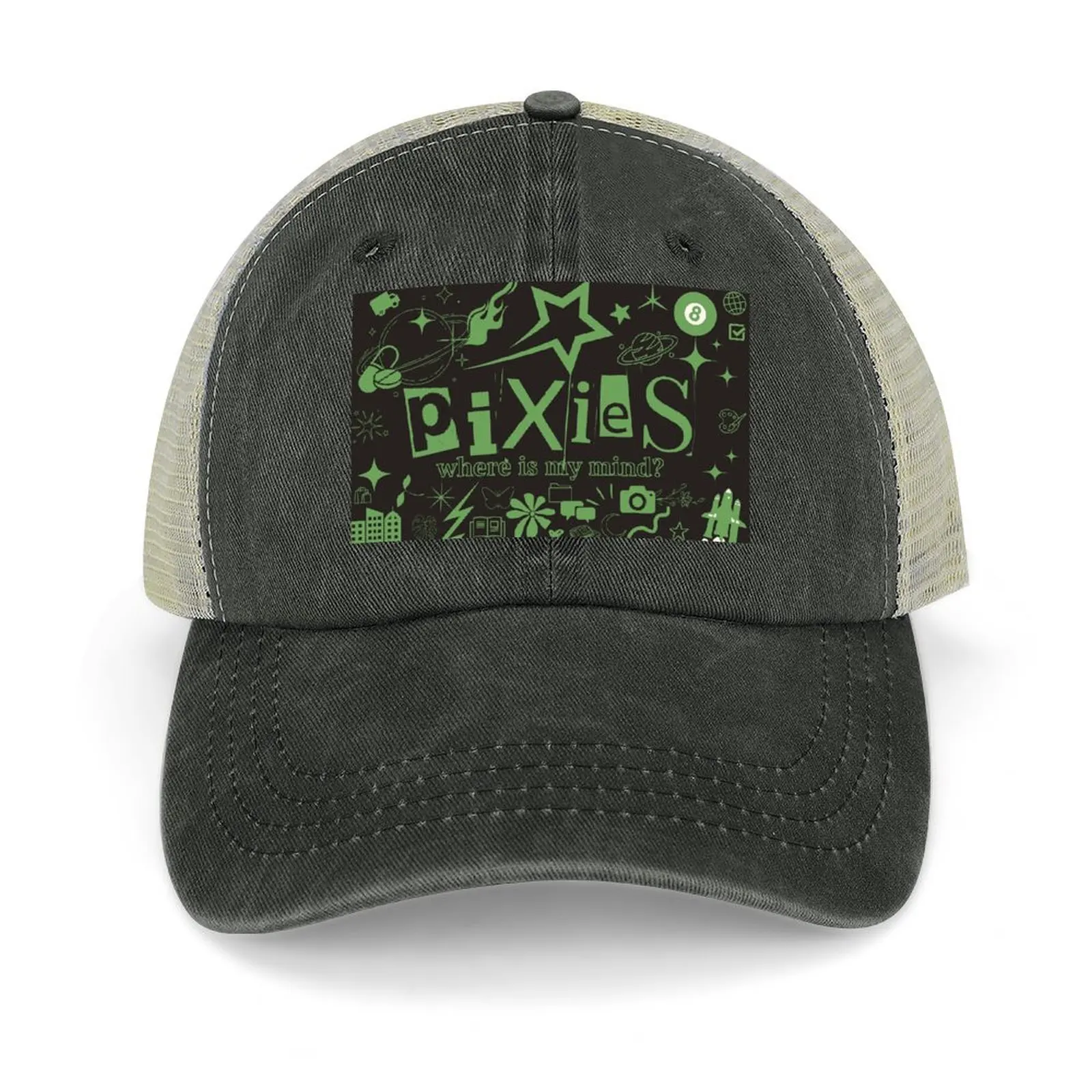 

Pixies Sticker Lyrics Where Is My Mind Cowboy Hat Horse Hat Hat Baseball Cap foam party tea Boy Women's