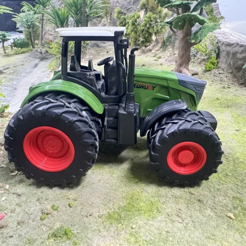 16,5 Zoll/42 cm großes Bauernhof-Traktor-Spielzeug mit Anhänger, realistisches Bauernhof-Traktor-Set als Weihnachts- und Geburtstagsgeschenk – Detail 8