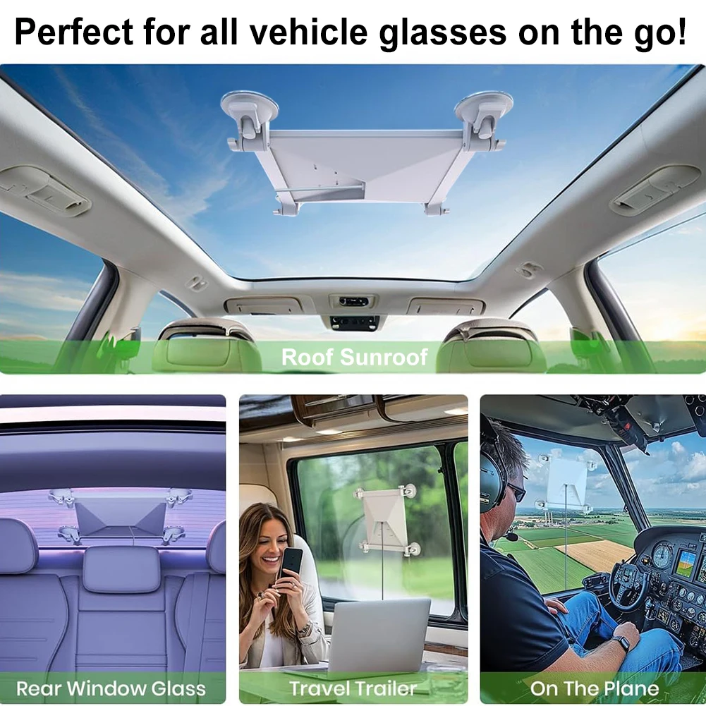 For Starlink Mini Sunroof Suction Cup Car Mount with Four Suction Cup Base Stable Car Suction Cup Bracket Flexible Adjustment