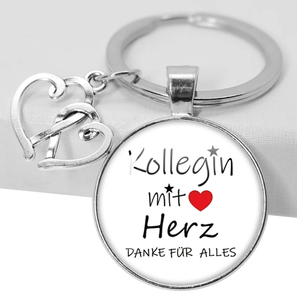 6 Abschiedsgeschenke Für Kollegen - Schlüsselanhänger Mit Dankeskarte