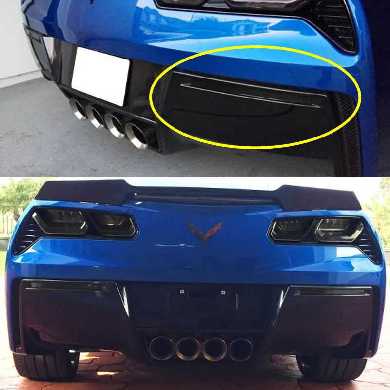 2PCS Corvette C7 Rear Bumper Reflectors Red (2014–2019) 3