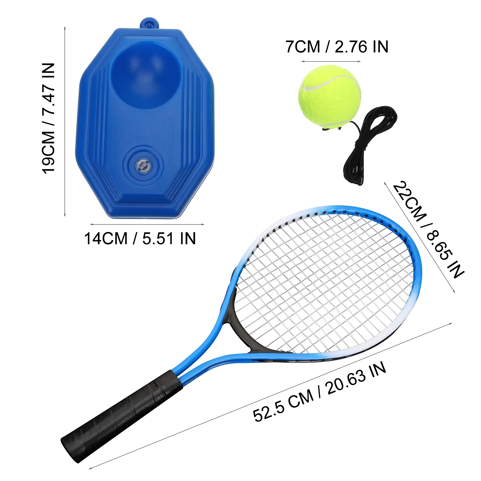 Tennis Trainer Rebound Ball with String Tennis Practice Rebounder Equipment Exerciser Badminton solo