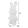 2 Pcs White Diy Bunny Piggy Bank Cartoon Rabbit Coin Storage Home Decor Kids Toys Vinyl Figurine Cute Unfinished Money Box 5