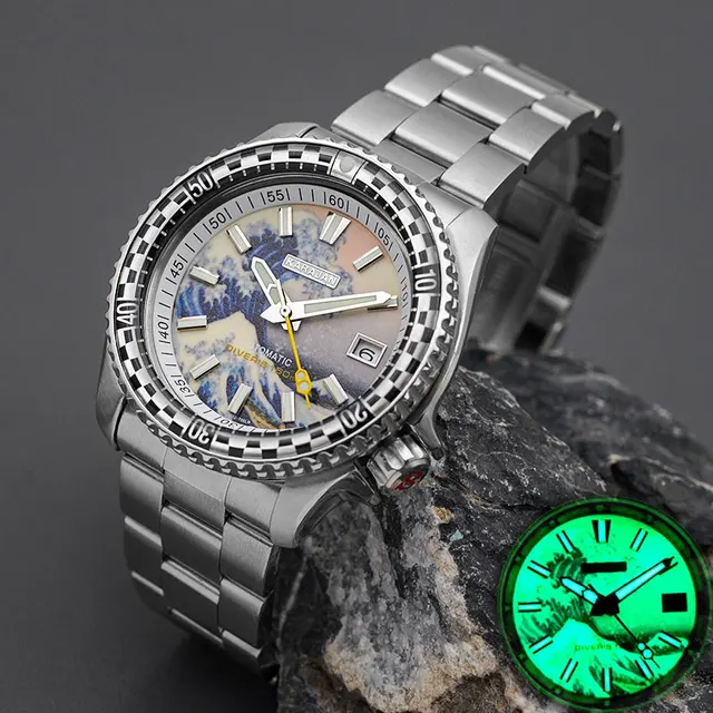 新品 機械式自動巻き NH35A ステンレス316L サファイアガラス MOD