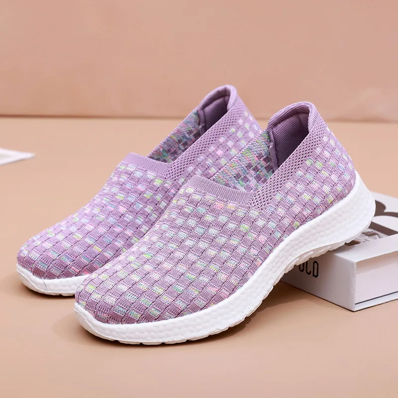 High Quality Spring Women Sneakers Casual Shoes Women Breathable Walking Shoes Ladies Comfortable Soft Bottom Sports Shoes