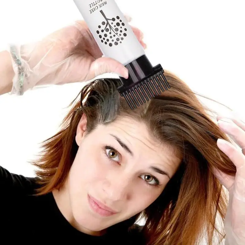 180ml Hair Root Comb Applicator Bottle Hair Dye Applicator Comb Brush Dispensing Salon Hair Coloring Hairdressing Styling Tools