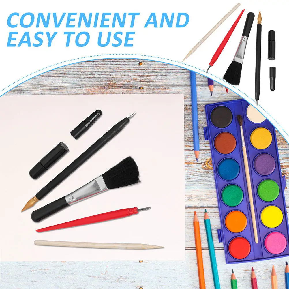 10Pcs 스크래치 페인팅 펜 세트 예술가를 위한 다용도 스크래치보드 스크래핑 도구 미술 프로젝트 및 공예 드로잉