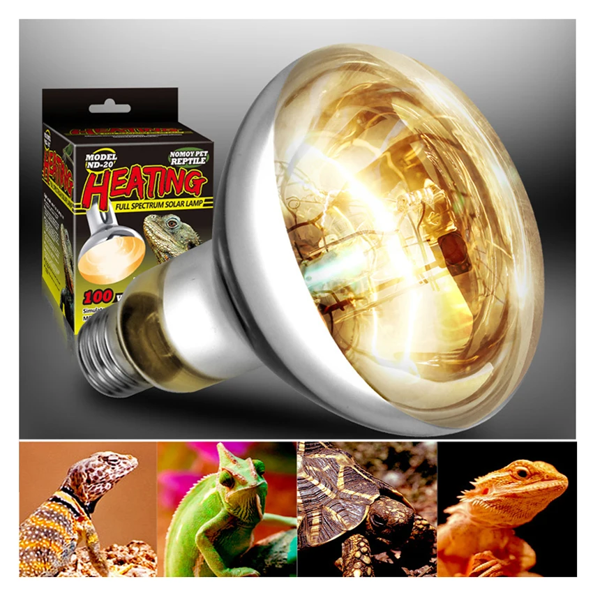 

100W Reptile Day Lamp Full spectrum sunlight lamp Heating lamp for Turtle Lizard Snake Reptile Amphibian Pets Accessories