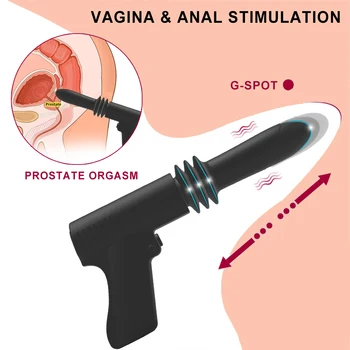 Adults Toy Automatic Telescopic Dildo Sex Gun Dildo Massager Vibrator Sex Machine for Women Men G Spot Anal Pussy Masturbation 6
