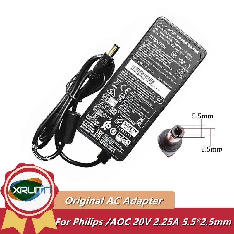 

Новый оригинальный OEM для Philips /AOC 278E9QJA изогнутый блок питания с ЖК-монитором ADPC2045 45 Вт 20 в 2,25 а зарядное устройство с адаптером переменного тока