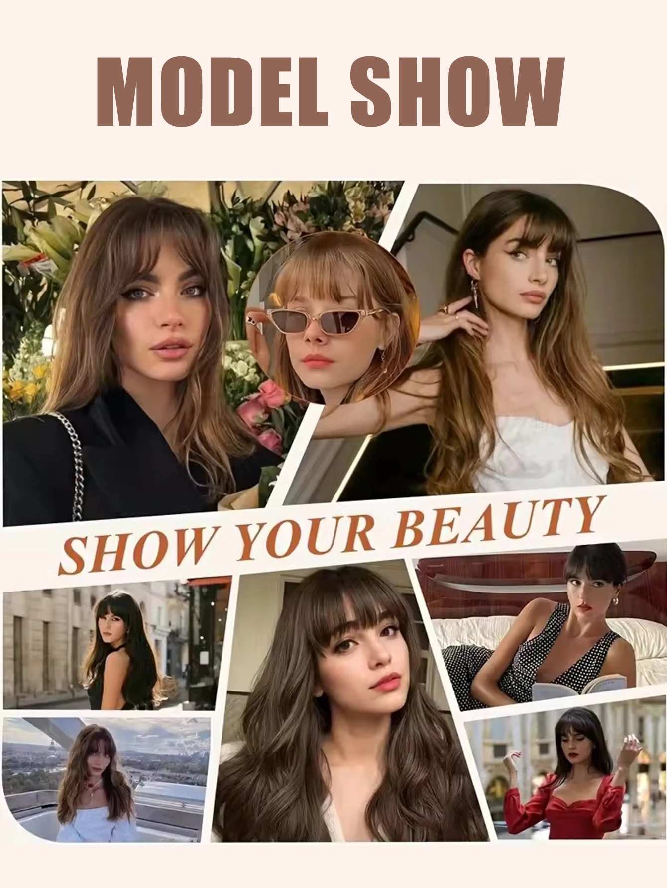 Synthetic Brown Black Clip In Fringe For Daily Wear