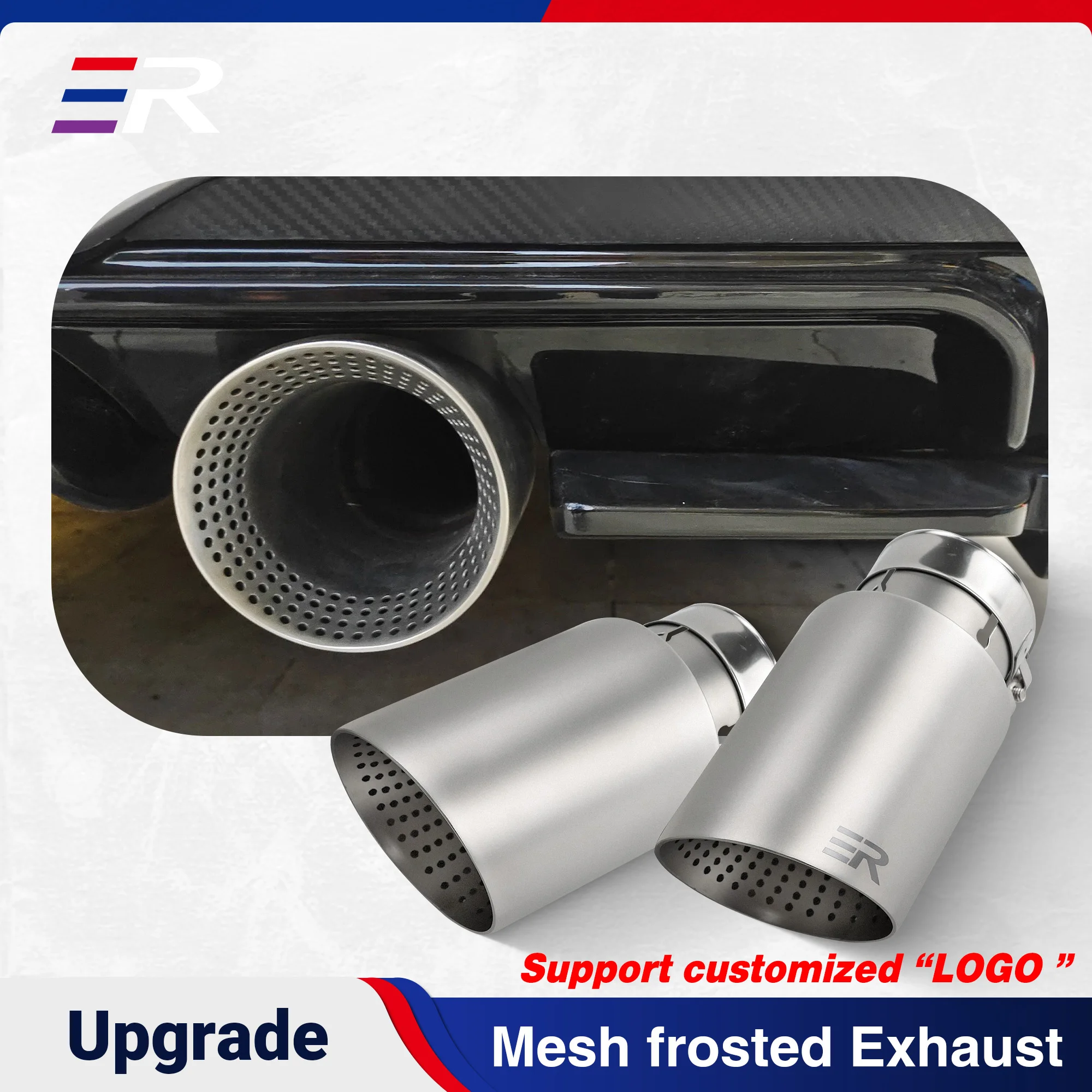 ERUniversalMatteStainlessSteelExhaustTipforcarvwbmwaudi